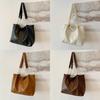 Stylish Large Tote Bag For Women In Black White Brown Or Coffee With Chic Design And Soft Pu Material