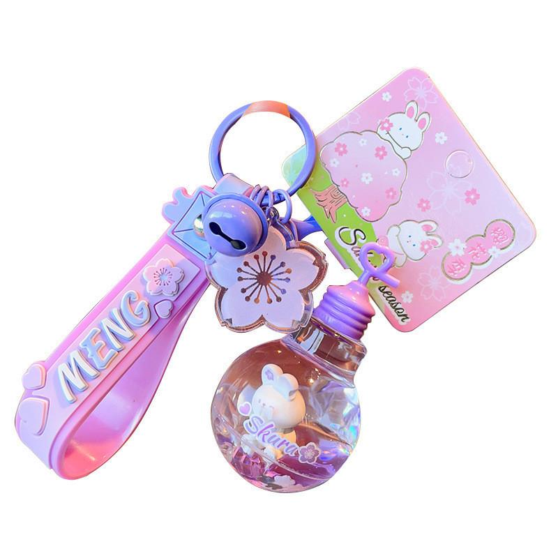 Очаровательный брелок-кролик на сезон сакуры, восхитительный брелок для сумок и машин