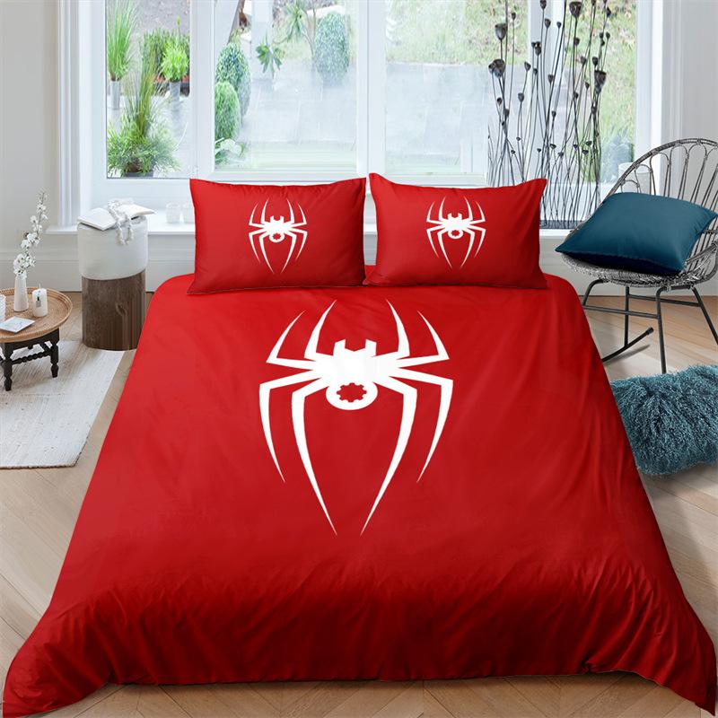 Scary Spider Bedding Collection Queen Size Soft 3D Print Duvet Cover Collection Halloween Theme Comforter Cover With Pillowcases Bedroom Decor