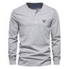 Gant Autumn New Embroidered Men's Casual European Round Neck Long Sleeved T-shirt Men's Slim Fit Sports Base Shirt Top