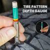 0-25mm Professional Car Tire Tread Depth Gauge Stainless Steel Color Coded Tire Thread Depth Meter Tool