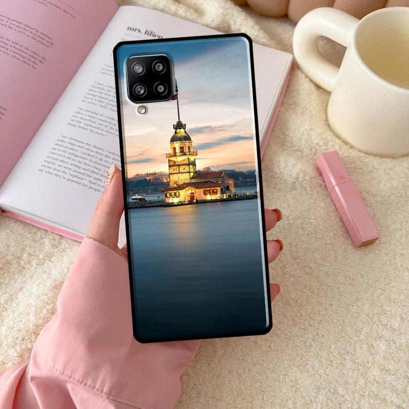 Турция Стамбул Пейзаж Здание Чехол Для Samsung Galaxy A54 A34 A14 A13 A12 A22 A32 A52 A72 A51 A71 A53 A52S Задняя крышка