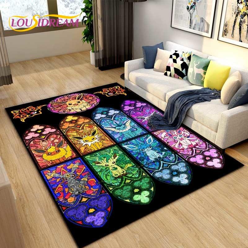 Japanese Anime Cartoon Cute Area Rug,Carpet Rug for Living Room Children's Bedroom Sofa Decoration,Kids Play Non-Slip Floor Mat