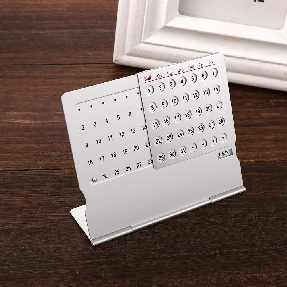 Zinc Zinc Alloy English Office Supplies Calendar Metal Calendar 100 Years Calendar Perpetual Calendar