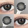 Eyeshare 2pcs Colored Contact Lenses for Eyes Blue Contact Black Eye Lens Gray Beautiful Pupils Yearly Brown Eyes Makeup Lenses