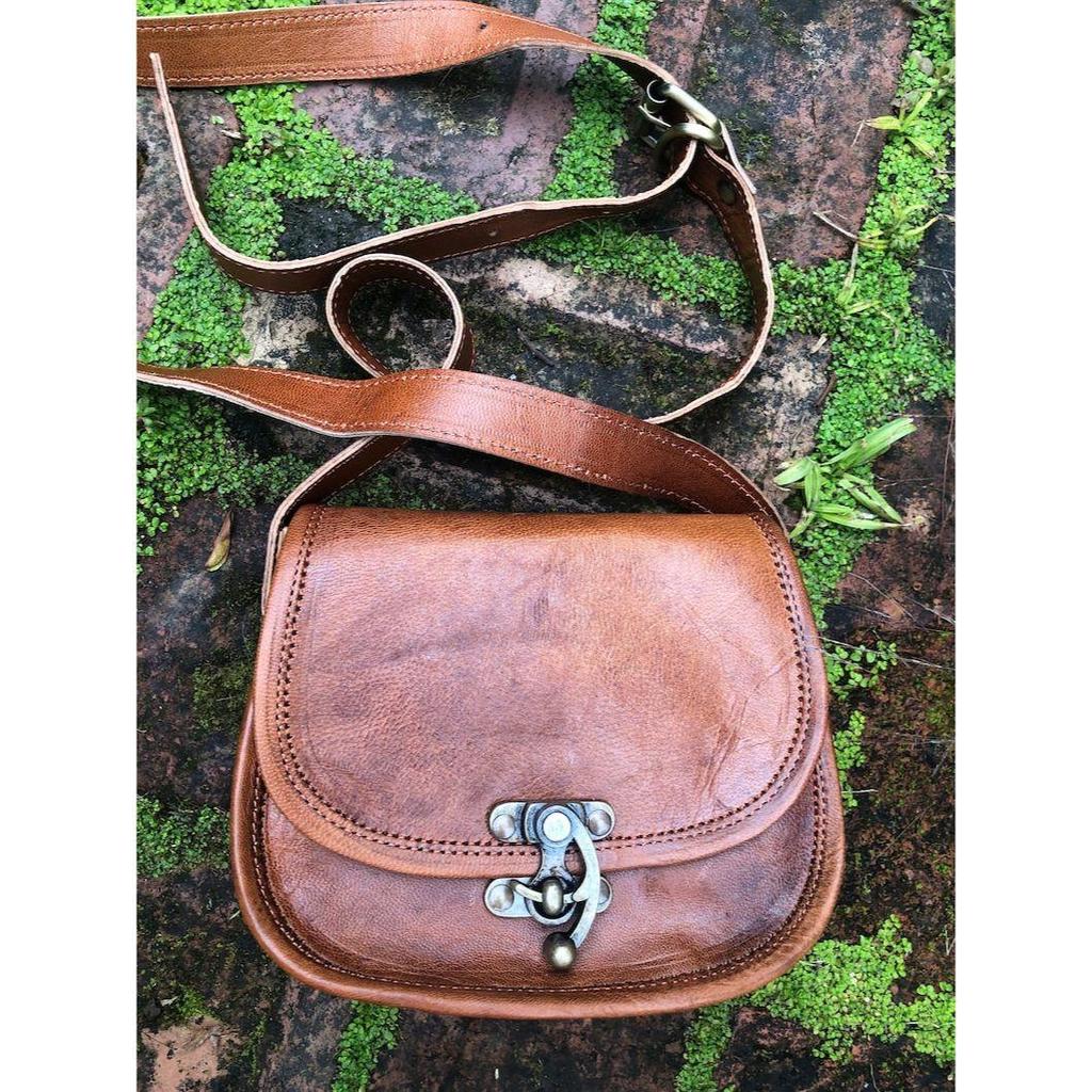 Маленькая кожаная седельная сумка в деревенском стиле, детская кожаная сумка через плечо, кожаная седельная сумка в винтажном стиле, EDC, сумка для телефона через плечо, сумка для лекарств
