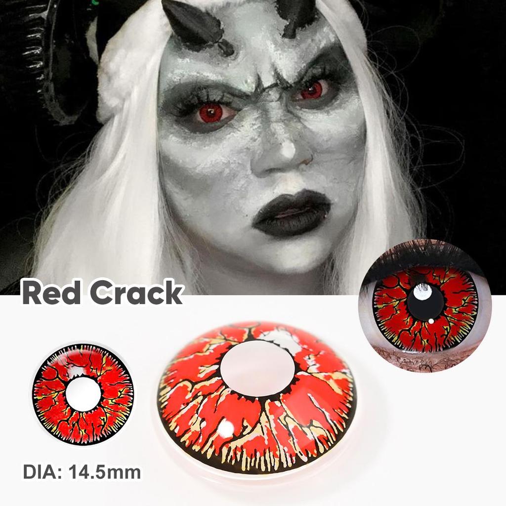 Crazy Lenses Magister Контактные линзы для Хэллоуина Красные контактные линзы для косплея Аксессуары для аниме Шаринган/Какаши Мангекё/Саске Гексаграмма