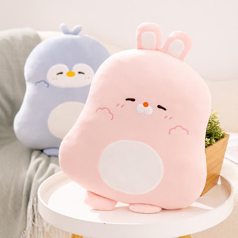 Новый продукт Yiju's Dundun Animal Pillow, милая круглая подушка в виде динозавра, игрушка в виде розового кролика