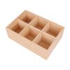 Wooden Pencil Holder Paint Brushes 6 Compartment Crafts Creative Gifts Art Marker