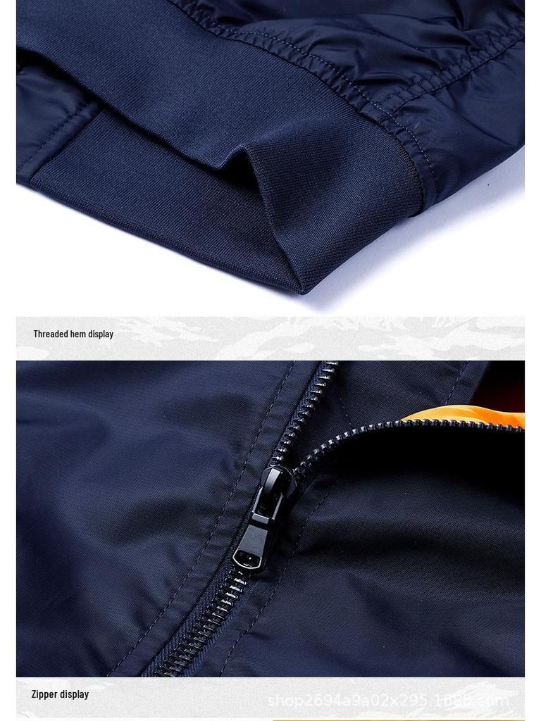 Men's Spring MA-1 Bomber Jacket: Solid Color Motorcycle Outerwear, Plus Size Baseball Collar Flight Suit