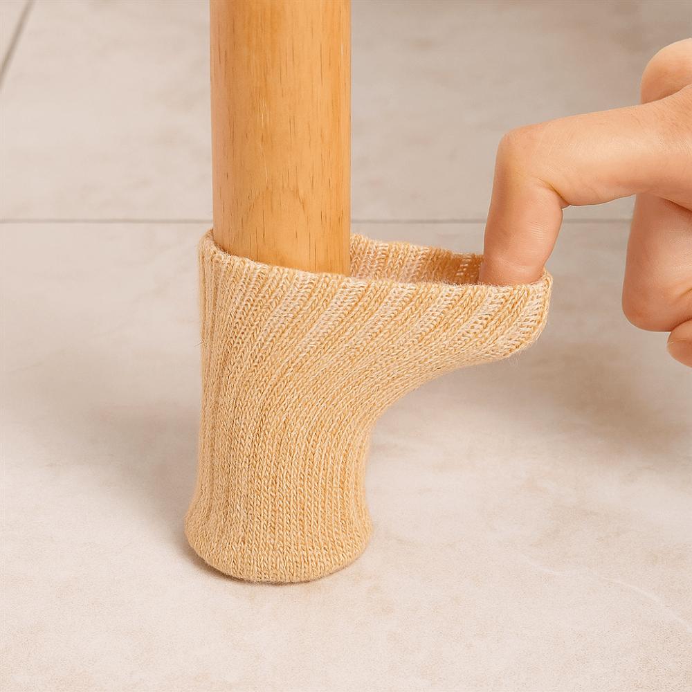 24Pcs Adorable Silent Knitted Furniture Legs Sock Felt Base Anti-Slip Chair Leg Cover Thickened Universal Floor Protector Table