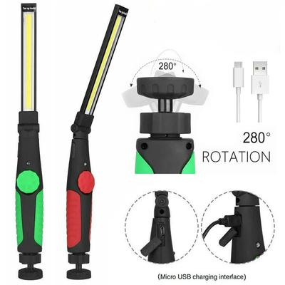 Светодиодный фонарик COB, магнитный рабочий свет, USB перезаряжаемый фонарик, крючок, портативный фонарь, инспекционный светильник, лампа для ремонта автомобиля, кемпинга
