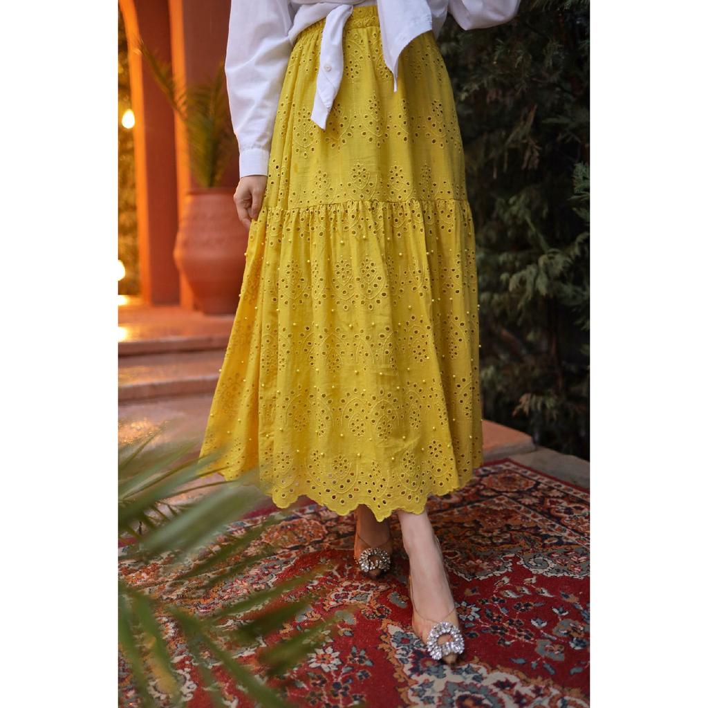 Copy - Scallop Long Summer Skirt