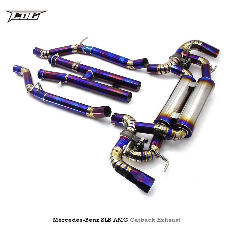 Mercedes SLS AMG C197 Titanium Exhaust System with Remote Control Valves for Enhanced Sports Car Sound