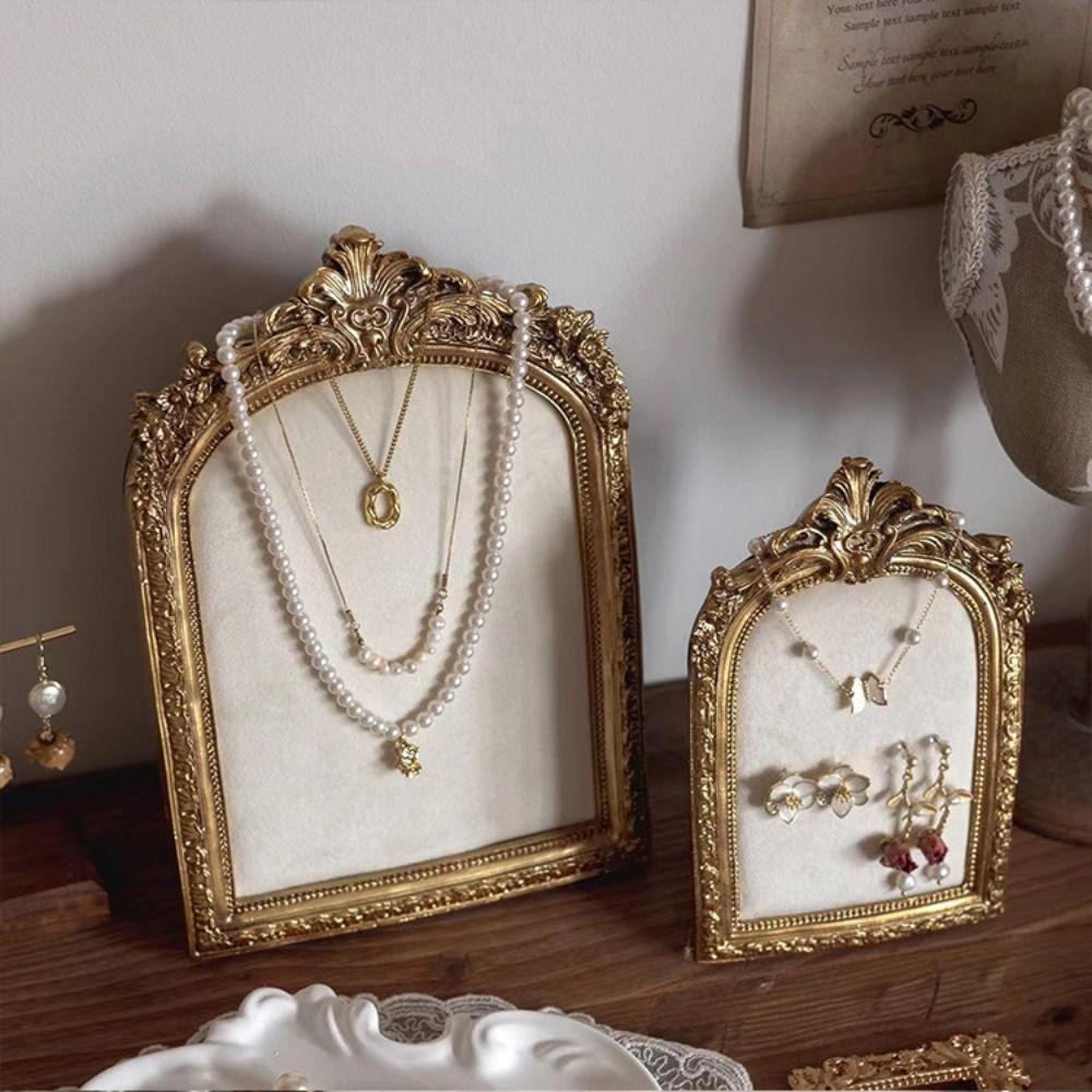 Handmade Jewelry Display Bust Model Flower pattern Desktop Necklace Mannequin Countertop