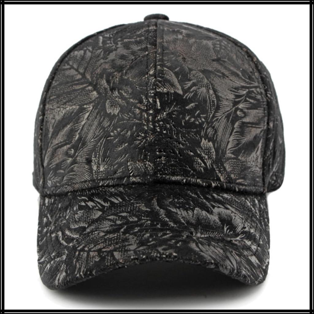 Ретро Узор Стильная CZA323 [Белый Клык] Кепка, Дизайн, Повседневная, Стильная, Спортивная, Мужская, Женская, (черный)