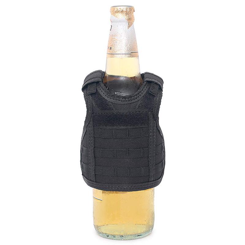 Beer Bottle Mug Decorative Sleeve Insulated Drop-proof Beer Mini Vest Tactical Antifreeze Water Bottle Protective Cover 4