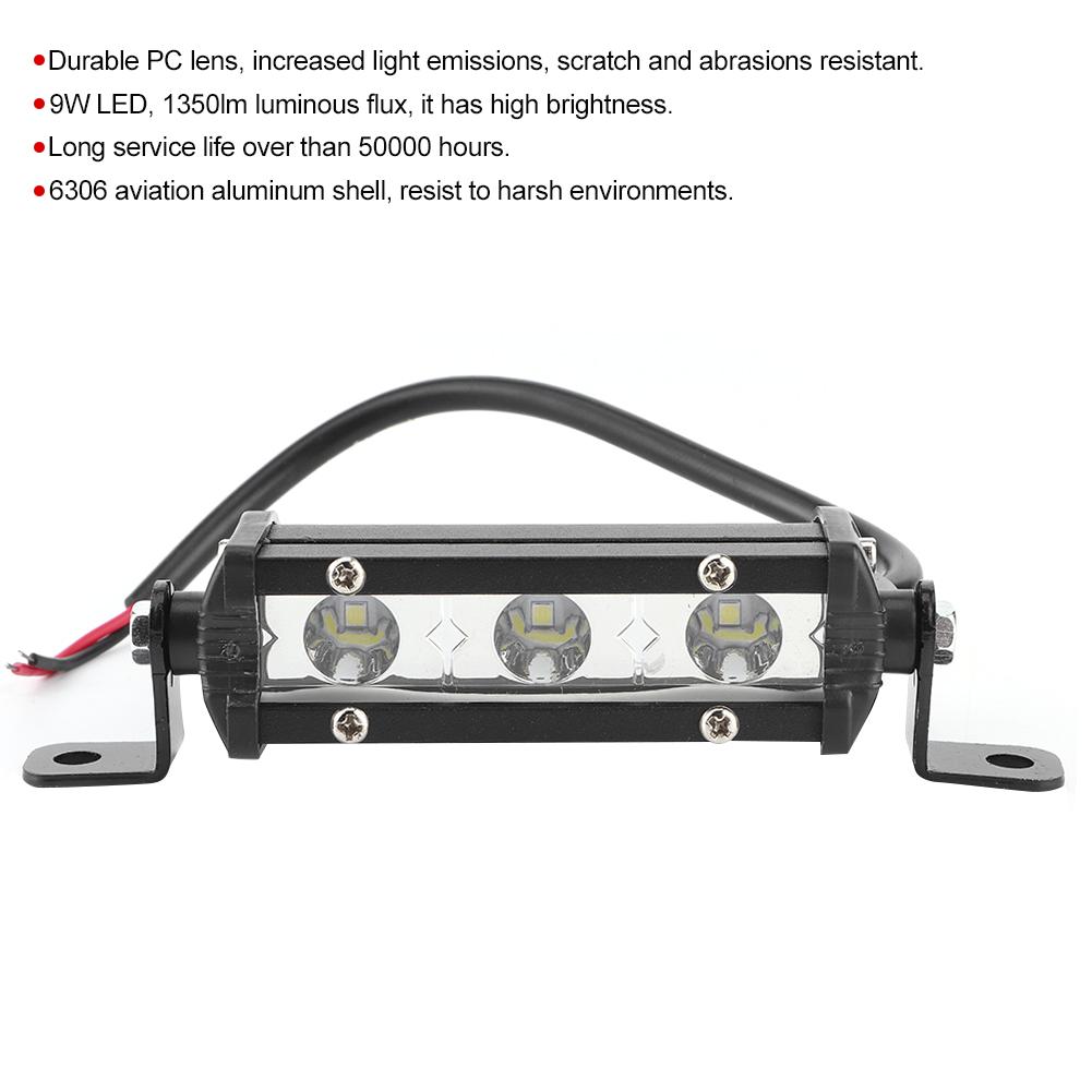 4 дюйма 9 Вт 3 светодиода 6000K Рабочая световая балка Точечная лампа для внедорожников Лодок Внедорожников Грузовиков Квадроциклов