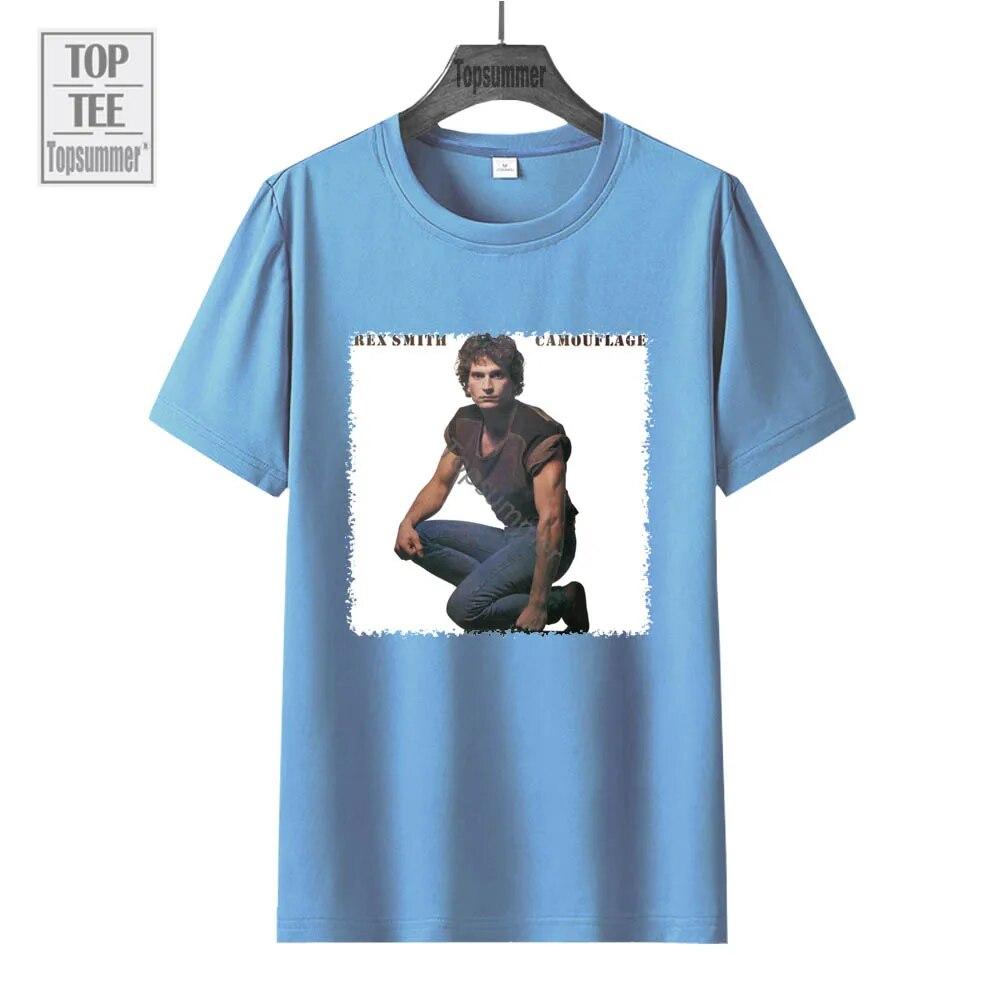 Камуфляжная футболка с альбомом Rex Smith Tour, футболка унисекс, готическая рок-футболка с графическим принтом, женские черные футболки
