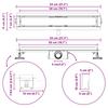 2 in 1 Shower Drain Silver 50 cm Stainless Steel 304