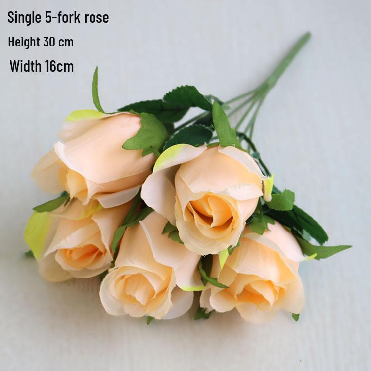 Silk Fake Flower Bouquet for Living Room or Dining Table Decor - Plastic Dried Flower Bonsai Ornaments