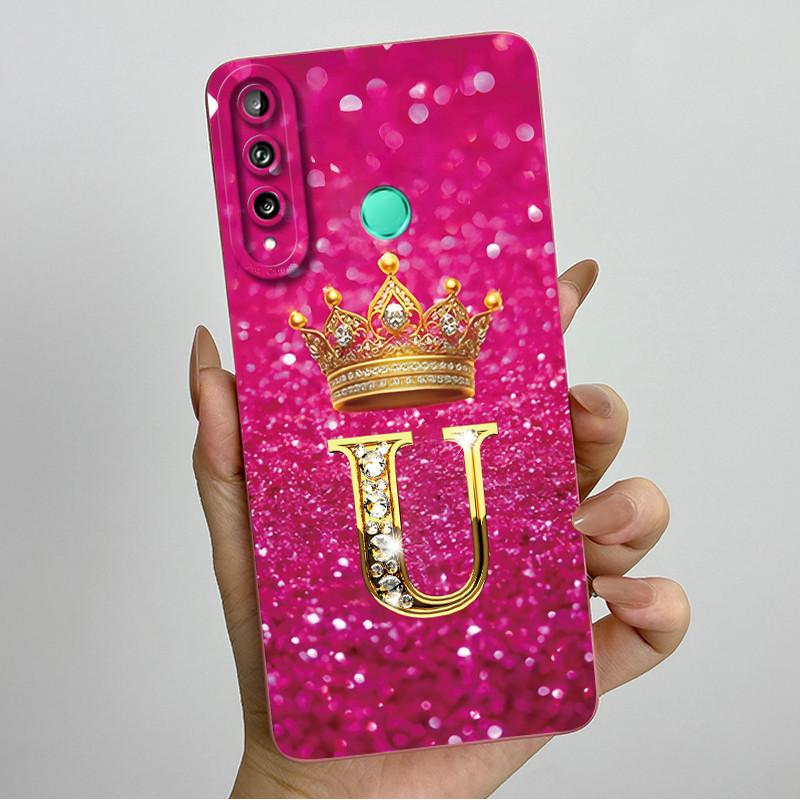 Для Huawei Y7p P40 Lite E ART-L28 ART-L29 Модный Чехол для Телефона с Инициалами для Пары Y7P 2020 Мягкий Силиконовый TPU Защитный Чехол