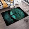 "Tree of Life Pattern Carpet with Glowing Roots and Starry Sky Design" Suitable for use as an anti-slip for living room bedroom sofas
