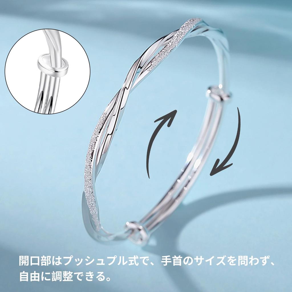 Mevius Intersecting Love Регулируемый сплав 17 г Высший сорт День рождения Популярный безопасный браслет аксессуары Ювелирные изделия [Silver Thunder] Женский Push/Pull