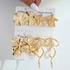 4 Pairs Fashion Bow Flower Earrings Set For Women Vintage Gold Color Stud Hoop Earrings Jewelry Party Daily Wear Gift 2026 New