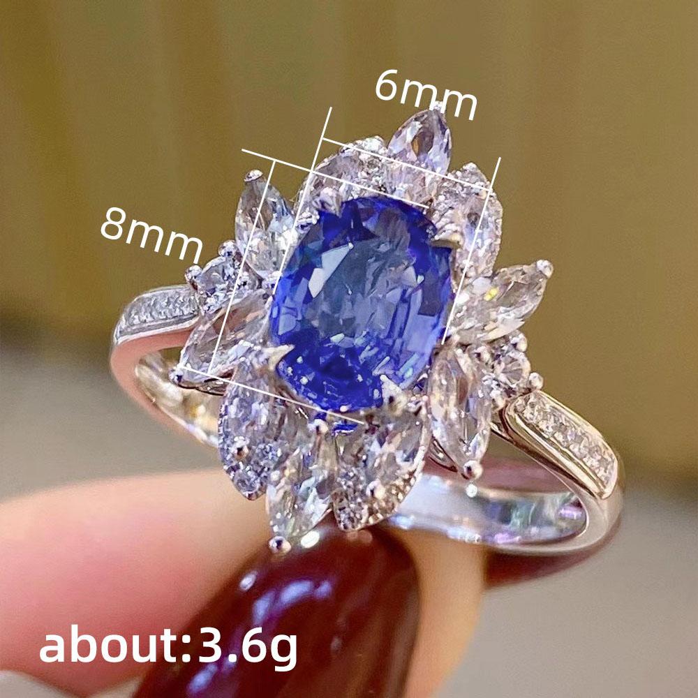 Кольцо Huitan Chic Blue Cubic Zirconie для дам на годовщину свадьбы, роскошные модные женские аксессуары, хороший подарок, новые ювелирные изделия