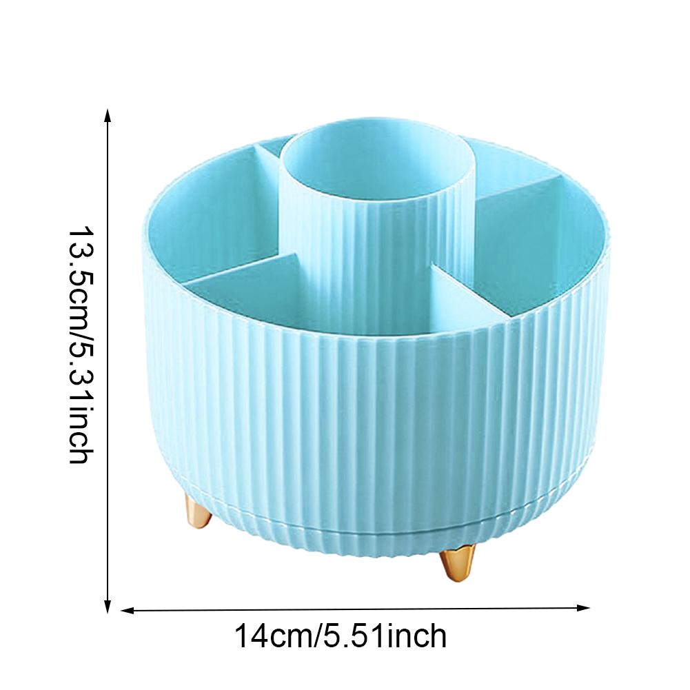 Вращающийся на 360 градусов органайзер для макияжа, большая емкость, настольный ящик для хранения косметики, портативный держатель для губной помады, кисти для макияжа, ручка для ванной комнаты