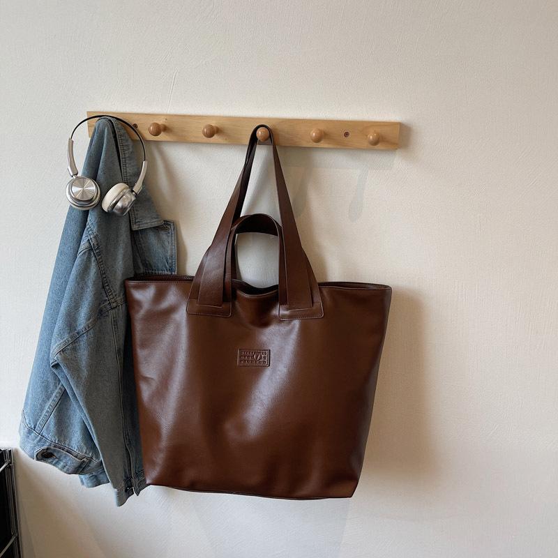 Large-capacity Bag Women's New Fashionable and Simple Commuter Bag Trendy Shoulder Bag Tote Bag