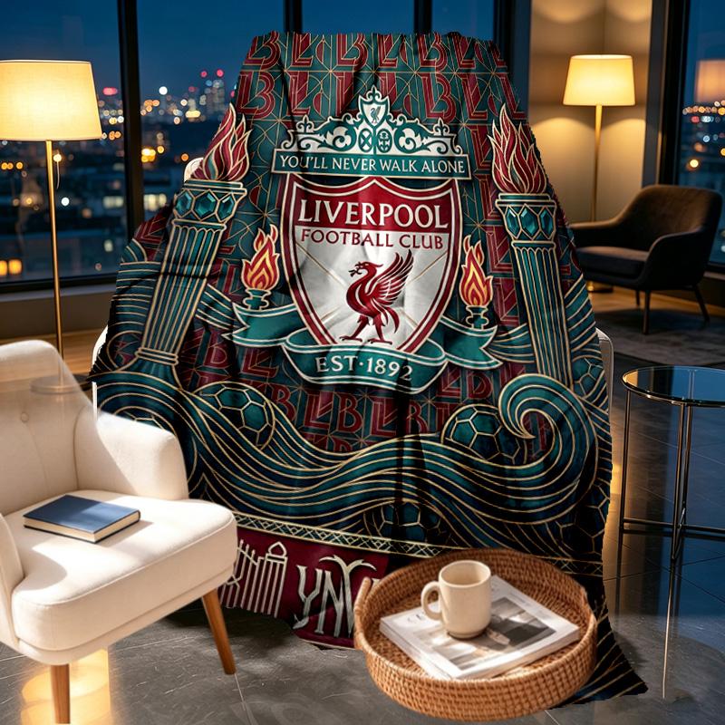 Liverpool Football Club Print Blanket - Soft & Comfortable, for Bedroom, Travel, Sofa, Home Decoration - Birthday Christmas Gift for Friend