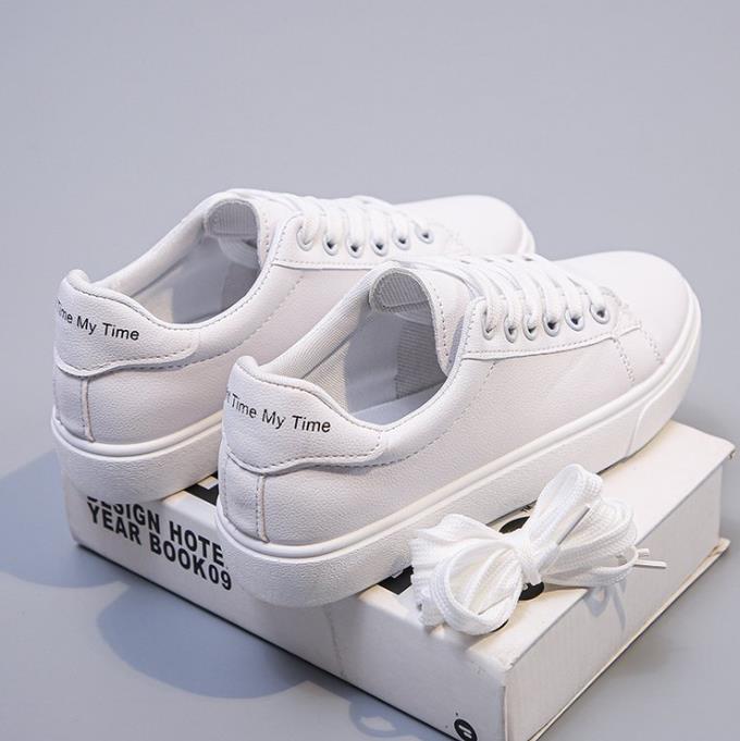 Fashion Women's Vulcanize Shoes New In Casual Classic Solid Color PU Leather Shoes Female Casual White Shoes Sneakers