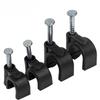 100Pcs/Set Plastic Metal Round Cable Wire Clips Coaxial Cable Clamp  for Coax Cable Speaker Wire