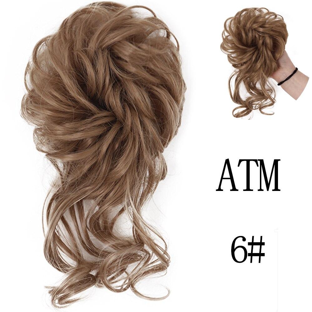 Fashion Missqueen Women 40g Synthetic Fake Hair Bun Messy Curly Hair Scrunchies Hair Piece Bun Hairpieces For Women Heat Resistant
