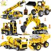 Engineering Truck Tech Building Block City Construction Toy For Children Boy Adults Excavator Bulldozer Crane Car Brick