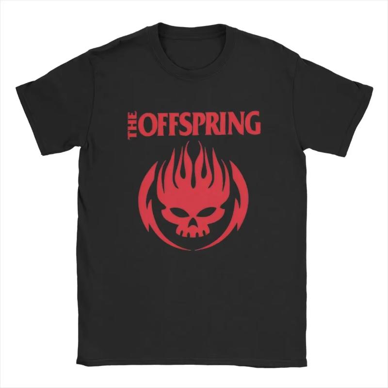 Панк-рок группа The Offspring Забавная футболка Летний тренд Фанаты Энтузиасты Печатный топ Уличный стиль