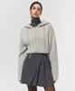 Artid Pleated Wool Wrap Skirt_Melange Grey