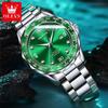 OLEVS Brand Single Calendar Diamond-Encrusted Quartz Watch for Men