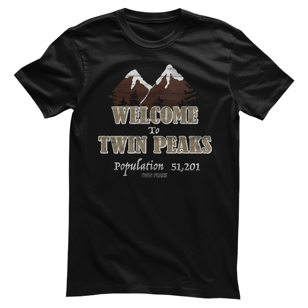 Officially Licensed Twin Peaks Welcome To Twin Peaks Mens T-Shirt