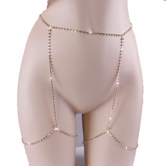 Цепочка для тела, сексуальная, очаровательная, с одной петлей, универсальная, универсальная, декоративная, с защитой от царапин, в подарок, со стразами, для летнего пляжа