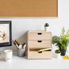 Mini Commode en Bois - Creative Deco - 3 Tiroirs - Coffre Beige Parfait à Décorer Peindre