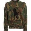 Polo Толстовка камуфляжная с аппликацией большого логотипа лошади, с круглым вырезом и длинными рукавами, мужская толстовка 710795602-001