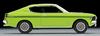 Tomytec Tomica Limited Vintage Neo 1/64 LV-N204d Mitsubishi Colt Galant GTO MR 1970 Model, Yellow-Green, Finished Model