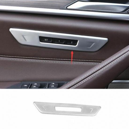 ABS Silver Seat Memory Button Switch Cover Trim For BMW 5 Series G30 2018-