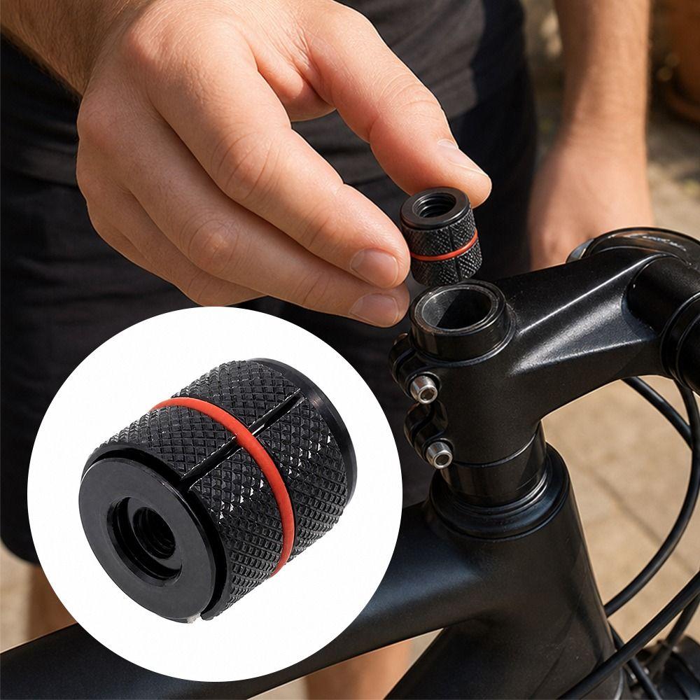 Black Bike Headset Expanding Plug Aluminum Alloy Head Bowl Nut Bicycle Fork Headset Plug MTB