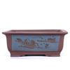 Purple Clay Rectangular Bonsai Trough Pot
