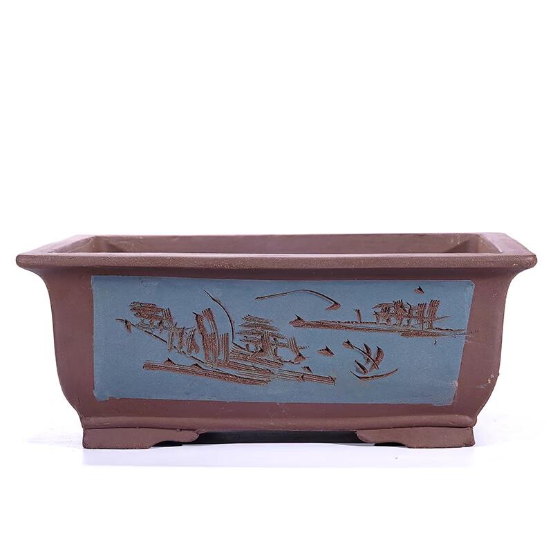Purple Clay Rectangular Bonsai Trough Pot