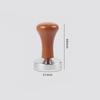 51mm 53mm 58mm Espresso Coffee Tamper Aluminum Flat Base Wooden Handle Internal Spring Design Balanced Fixed Force Coffee Tamper